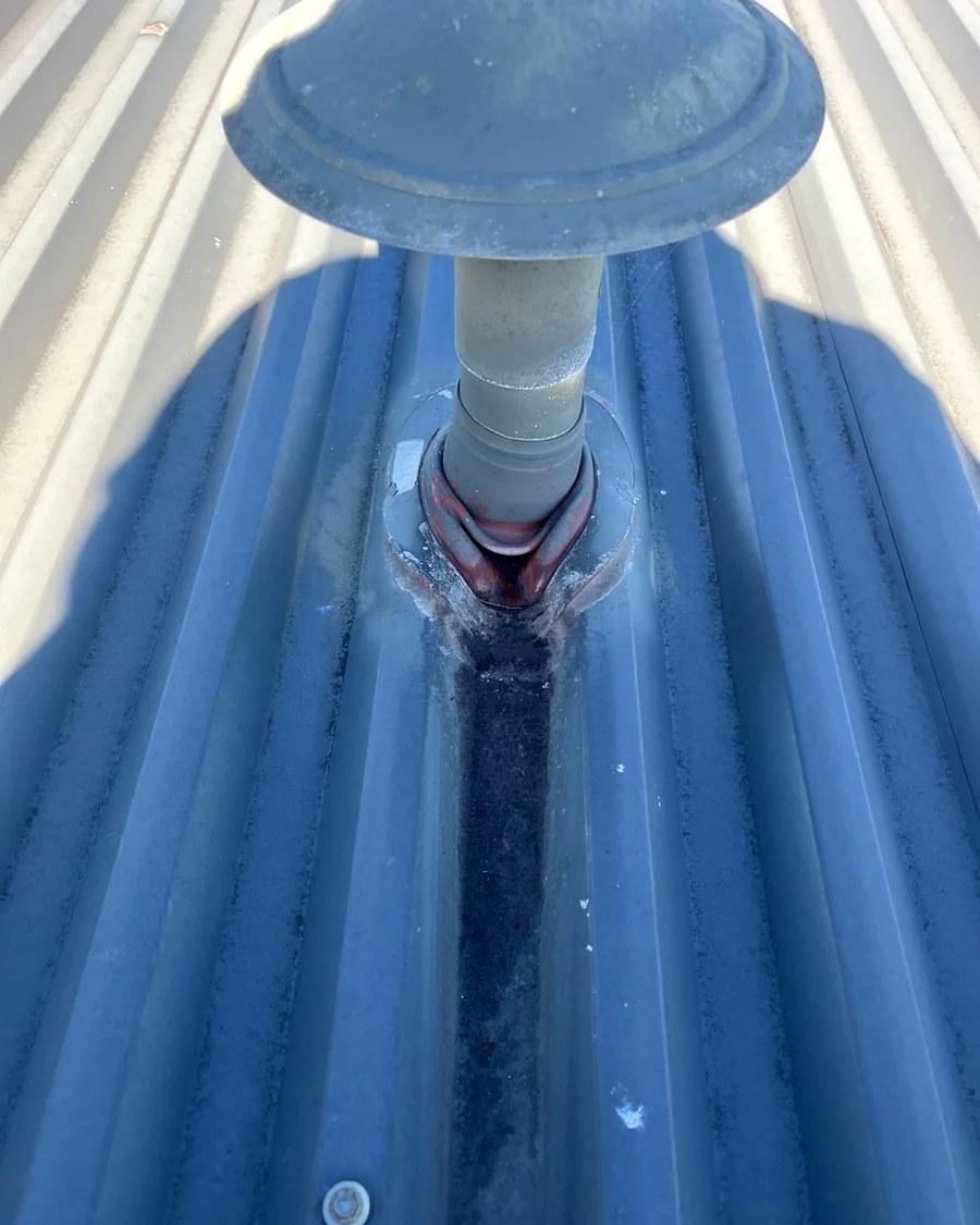 Vent pipe flashing sealed with silicone and already failing